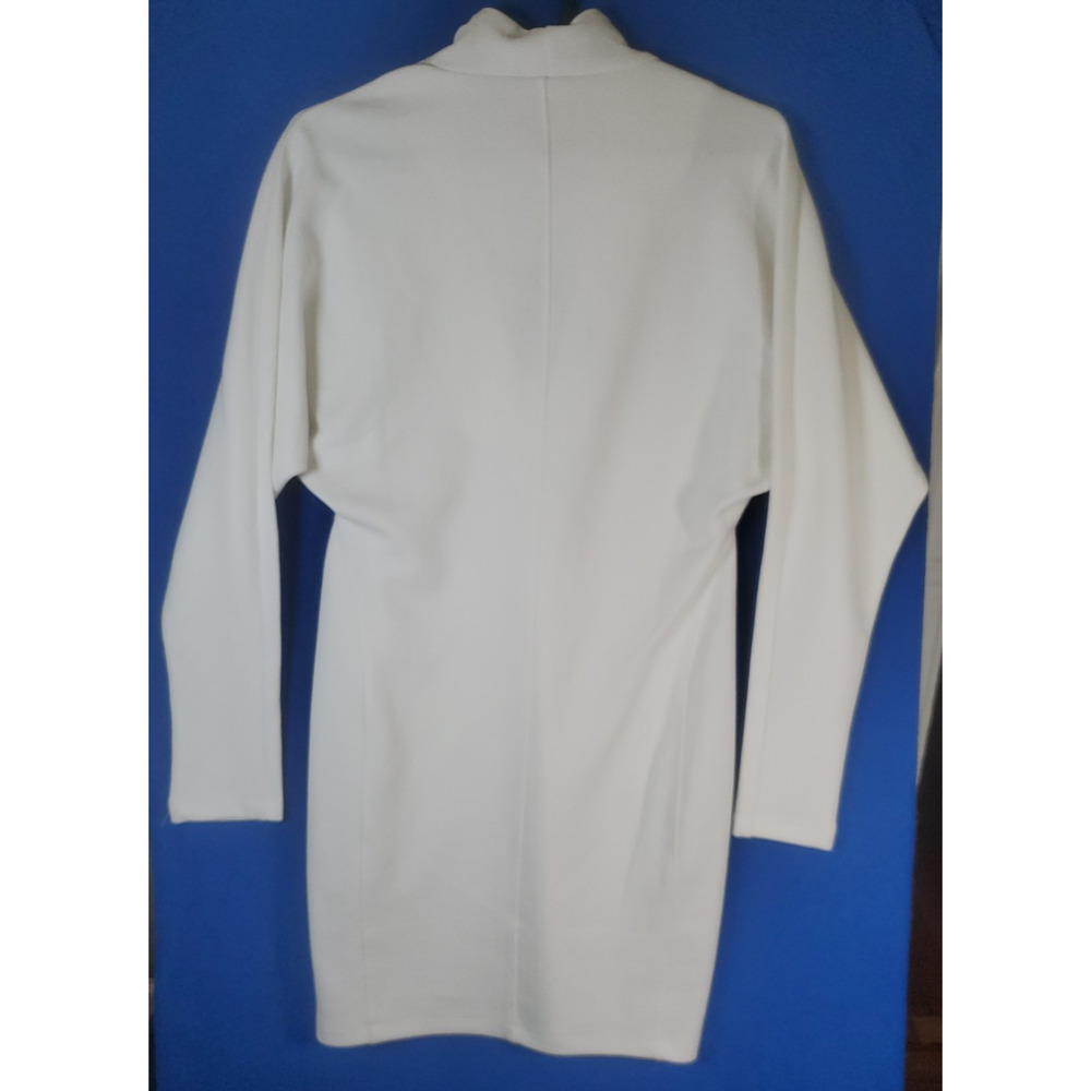 Anthropologie Daily Practice Knit Mini Dress White Ivory V Neck Size Small - Picture 7 of 16